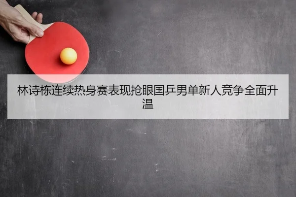 林诗栋连续热身赛表现抢眼国乒男单新人竞争全面升温